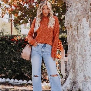 Burnt Orange Knit Sweater